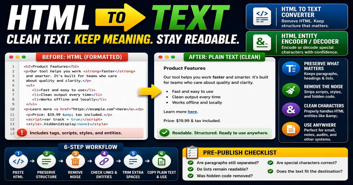 How to Convert HTML to Plain Text Cleanly