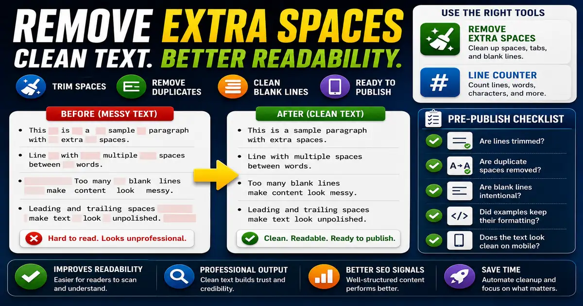 How to Clean Extra Spaces from Text Before Publishing