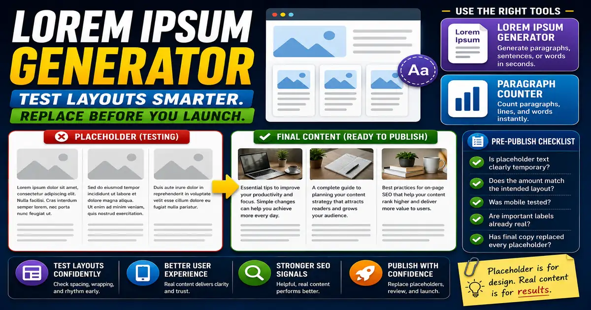 When to Use a Lorem Ipsum Generator
