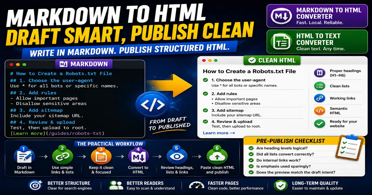 Markdown to HTML: A Simple Workflow for Bloggers
